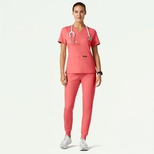 Jaanuu Ultrasoft Scrub Set - Digital Pink